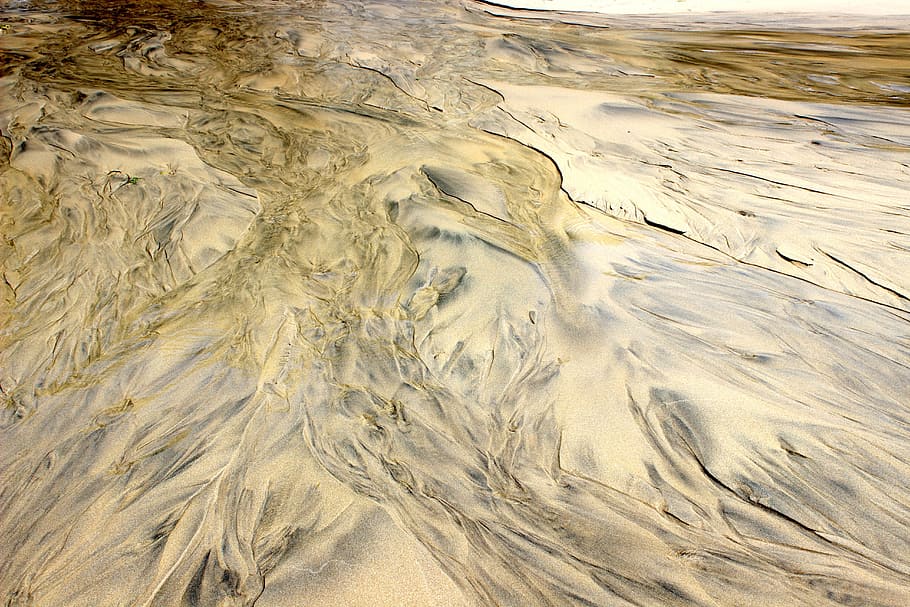Sand, Meer, Struktur, Sand, Meer, Natur, Strand, Wasser, Hintergründe, draußen, Welle, welligkeit, keine Leute, Sommer-, Vollbild, Nahansicht, Tag, High Angle View, Land, Muster, Schönheit in der Natur, Ruhe, natürliches Muster, Szenen - Natur, Umgebung, Landschaft, Ebbe, 5K
