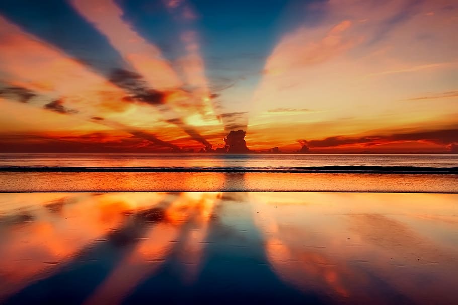 fotografía de paisaje, Oceano, Florida, puesta de sol, oscuridad, nubes, mar, cielo, costa, turismo, vacaciones, hermoso, horizonte, reflexión, color naranja, scenics, belleza en la naturaleza, agua, nube - cielo, paisajes - naturaleza, escena tranquila, nadie, naturaleza, tranquilidad, idílico, frente al mar, destinos de viaje, al aire libre, arquitectura, cielo romantico, 1080P