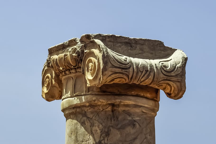 pilar, columna, Xipre, paphos, ayia kyriaki chrysopolitissa, Església, ortodoxa, religió, bizantí, patrimoni, arqueologia, basílica, monument, sol objecte, escultura, cap gent, estàtua, primer pla, dia, art i artesania, artesania, representació, cel, creativitat, arquitectura, història, el passat, representació animal, sòlid, material de pedra, cel clar, talla - producte artesanal, naturalesa, vista d’angle baix, antic, ornamentat, gàrgola, estil clàssic, 2K
