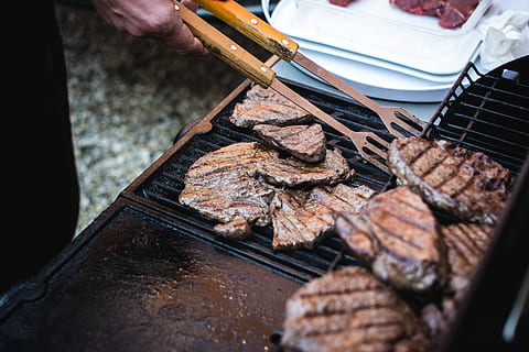 beef steaks barbeque, Beef, steaks, barbeque, cooking, grilling, hands, meat, outside, paleo, steak, food, barbecue, barbecue Grill, grilled, gourmet, outdoors, meal, heat - Temperature, people, dinner, close-up, human Hand, preparation, food and drink, freshness, one person, human body part, hand, real people, high angle view, preparing food, kitchen utensil, day, holding, unrecognizable person, midsection, 5K