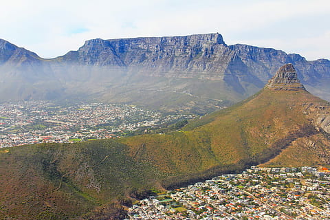 helikopter, ride, flyvningen, spændende, eventyr, byudsigt, bord bjerg, undre mig, udsigt, top, himmel, cape town, Sydafrika, Afrika, bjerg, landskab, natur, scenics, dag, bjergkæde, scenics - natur, skønhed i naturen, miljø, rolig scene, ro, ikke-urbane scene, ingen mennesker, idyllisk, sky - himmel, jord, fjern, høj vinkel visning, udendørs, rejsemål, formation, tørt klima, 2K, CC0, offentligt domæne, royaltyfrie