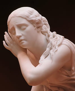 sculpture, artwork, marble, statue, historical, art, museum, female, girl, woman, nydia, the blind flower girl of pompeii, randolph rogers, american, artist, character, exhibit, women, females, beauty, people, one Person, black Background, human representation, representation, art and craft, indoors, studio shot, female likeness, close-up, male likeness, no people, craft, creativity, arts culture and entertainment, cut out, single object, fine art statue, 1080P, CC0, public domain, royalty free