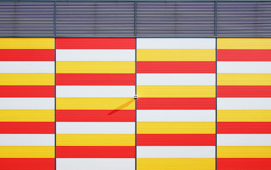 arquitectònic, fotografia, blanc, vermell, groc, porta, fotografia arquitectònica, arquitectura, paret, patró, fons, tèxtil, ratlles, patró comprovat, sense costures, plaid, resum, multicolor, vector, forma geomètrica, cap gent, primer pla, marc complet, art i artesania, elecció, a l'interior, creativitat, funció de construcció de parets, variació, en fila, disseny, forma, costat a costat, repetició, fons abstractes, 4K
