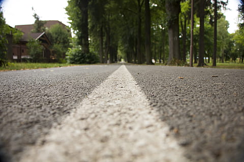 takas, kelias, parkas, medžiai, važiavimo kryptis, turizmą, kryptį, vasara, linija, alsuoklis, transportavimas, medis, paviršiaus lygis, augalų, asfalto, miestas, nėra žmonių, architektūra, pobūdį, dieną, ženklas, kryptis, atrankinis dėmesys, simbolis, kelias pirmyn, gatvė, pastatyta struktūra, ženklinimas, tekstūruotas, lauke, mažėja perspektyva, 5K, CC0, Viešasis domenas, nemokamai