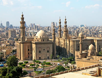 beige, mezquita, tiempo de día, El Cairo, Egipto, islam, arquitectura, edificios, religión, lugar, India, lugar famoso, cultura india, exterior del edificio, estructura construida, edificio, destinos de viaje, cielo, ciudad, Hazme, viaje, el pasado, historia, naturaleza, lugar de adoración, día, planta, paisaje urbano, árbol, creencia, al aire libre, edificio de oficinas exterior, rascacielos, 2K, CC0, dominio público, libre de derechos