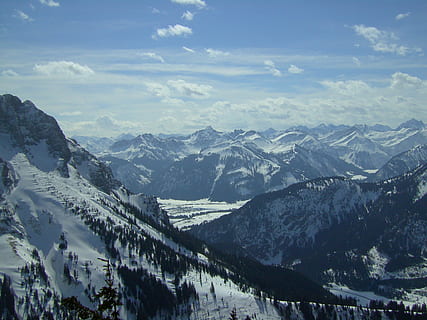 inverno, montagne, la neve, alpino, alpenblick, vista distante, vacanza, montagna, scenics - natura, bellezza nella natura, ambiente, catena montuosa, nuvola - cielo, scena tranquilla, temperatura fredda, paesaggio, cielo, la tranquillità, natura, montagna innevata, scena non urbana, nessuno, giorno, idilliaco, all'aperto, picco di montagna, gamma, 1080P, CC0, dominio pubblico, privo di copyright