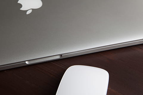 macbook, pro, laptop computer, wooden, desk, MacBook Pro, Magic Mouse, technology, business, computer, office, work, no People, indoors, laptop, internet, built structure, architecture, low angle view, day, high angle view, connection, wood - material, table, copy space, wall - building feature, wood, home interior, communication, flooring, white color, modern, wireless technology, simplicity, close-up, absence, blank, ceiling, 4K, CC0, public domain, royalty free