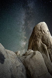photo, milky, way galaxy, stones, Milky Way Galaxy, nature, rock - Object, landscape, sky, night, astronomy, star - Space, blue, no People, statue, outdoors, rock, solid, rock formation, space, tranquility, star, scenics - nature, beauty in nature, galaxy, tranquil scene, low angle view, star field, 5K, CC0, public domain, royalty free