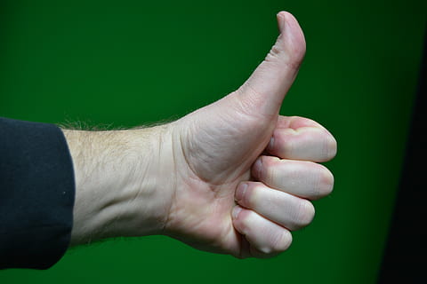 ok sign, thumbs up, hand, thumb, gesture, success, approval, gesturing, yes, human hand, human body part, green color, finger, human finger, body part, business, people, adult, men, studio shot, close-up, businessman, human limb, indoors, business person, handshake, 5K, CC0, public domain, royalty free