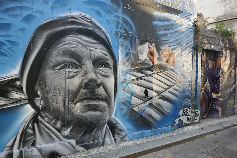 graffiti, aveiro, portugal, aveiro, portugal, dibuix, estàtua, adult, a l'aire lliure, gent, dia, només adults, escultura, representació, representació humana, art i artesania, semblança masculina, creativitat, cap gent, arquitectura, artesania, primer pla, reflexió, retrat, llum solar, 5K