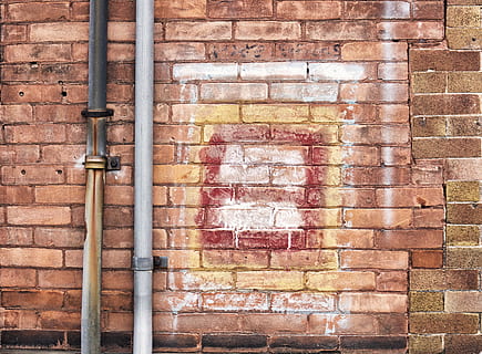 brown concrete bricks, gray, steel, pipe, brown, brick, wall, daytime, bricks, pipes, brick wall, staircase, steps, architecture, day, built structure, no people, backgrounds, indoors, building exterior, wall - building feature, pipe - tube, outdoors, pattern, window, metal, building, pipeline, old, low angle view, 2K, CC0, public domain, royalty free