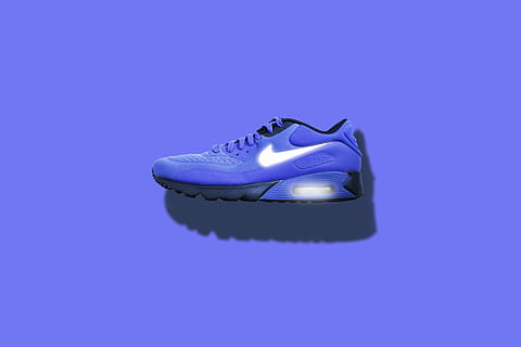 blå, hvid, sort, nike, løb, sko, uparret, air max sko, træner, luft maks, sneaker, farvet baggrund, lilla, studio skud, kopiere plads, indendørs, ingen mennesker, enkelt objekt, belyst, blå baggrund, belysningsudstyr, positive følelser, tæt på, emotion, lys, lyserød farve, fest, begivenhed, kærlighed, elektrisk lampe, 5K, CC0, offentligt domæne, royaltyfrie