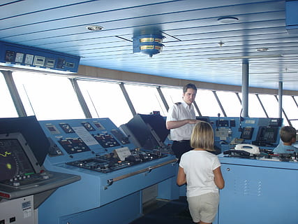 cockpit, captain, ferry, boat, people, indoors, business, women, real people, childhood, child, girls, two people, three quarter length, transportation, rear view, family, females, lifestyles, mode of transportation, technology, men, control, air vehicle, airplane, 2K, CC0, public domain, royalty free
