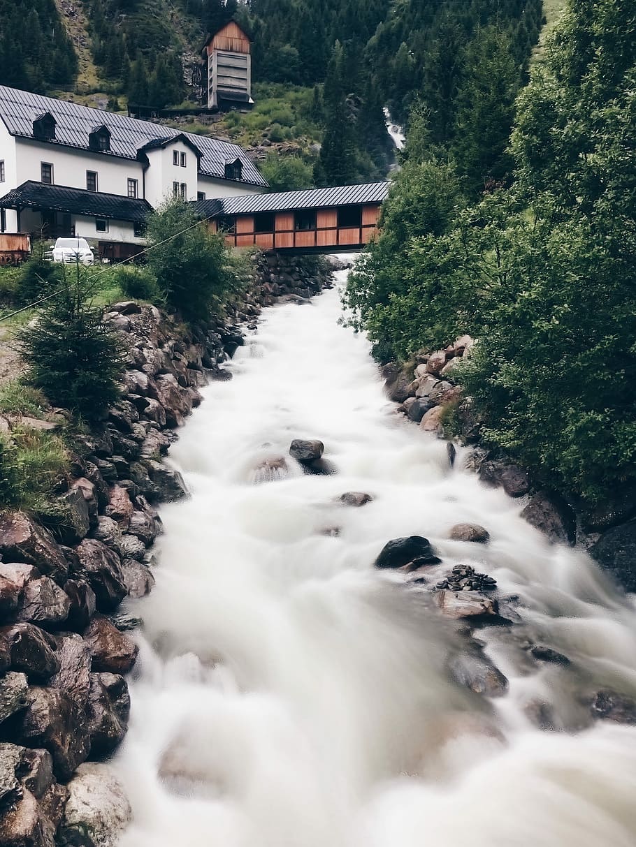 tidsforløb fotografering, strøm, huse, time-lapse fotografering, flod, lang eksponering, nedstrøms, bro, klippe, vand, Italien, natur, bjerg, bygget struktur, arkitektur, træ, plante, bygning udvendig, bevægelse, bygning, ingen mennesker, sløret bevægelse, dag, scenics - natur, hus, skønhed i naturen, vækst, vandfald, flydende vand, flyder, 2K