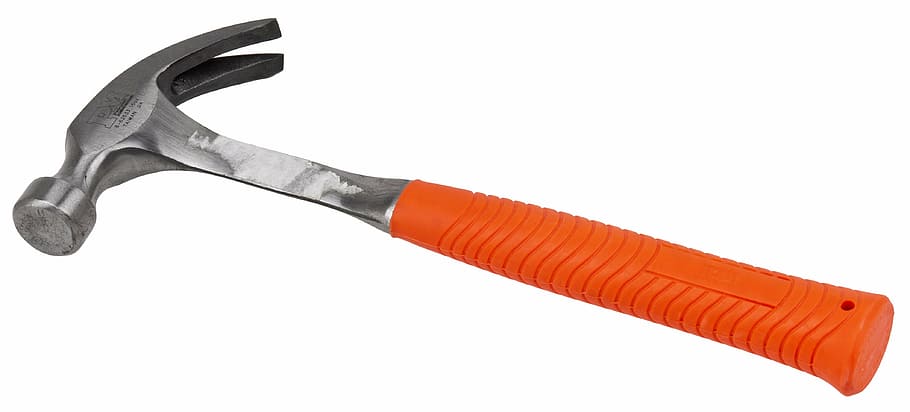 orange, håndtere, klo hammer, Hammer, værktøj, konstruktion, arbejde, reparation, tømrerarbejde, bygge, hardware, skåret ud, hvid baggrund, arbejdsværktøj, Brun, tæt på, mad, kurve, ingen mennesker, metal, Håndværktøj, enkelt objekt, udstyr, menneskeskabt objekt, manden lavet, skarp, gør det selv, klinge, mennesker, kniv - våben, stål, husholdningsudstyr, legering, 4K