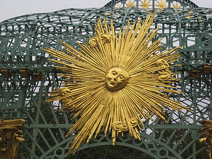 sol, guld, Berlin, gitter, hegn, mål, metal, jern, jernport, Port, mønster, ingen mennesker, tæt på, design, Kunst og håndværk, indendørs, håndværk, kreativitet, guldfarvet, dekoration, arkitektur, bygget struktur, dag, form, italiensk mad, geometrisk form, religion, gul, hængende, loft, udsmykkede, blomstermønster, 2K, CC0, offentligt domæne, royaltyfrie