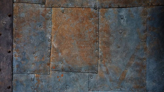 superficie, remache, metal, fachada, detalle de ingeniería, oxidado, construcción, arquitectura, históricamente, antiguo, antecedentes, texturizado, erosionado, nadie, fotograma completo, modelo, estructura construida, de cerca, pared - característica de la construcción, áspero, material de madera, día, pared, suciedad, sucio, marrón, efecto texturizado, hormigón, 2K, CC0, dominio público, libre de derechos