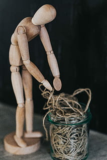 mannequin, various, poses, Wooden, hand, wood, model, yarn, pencils, puppet, posing, dummy, doll, figure, thread, gesture, wood - Material, no people, work tool, close-up, indoors, day, still life, large group of objects, focus on foreground, tied up, creativity, container, art and craft, rope, table, equipment, plant, nature, selective focus, food and drink, 5K