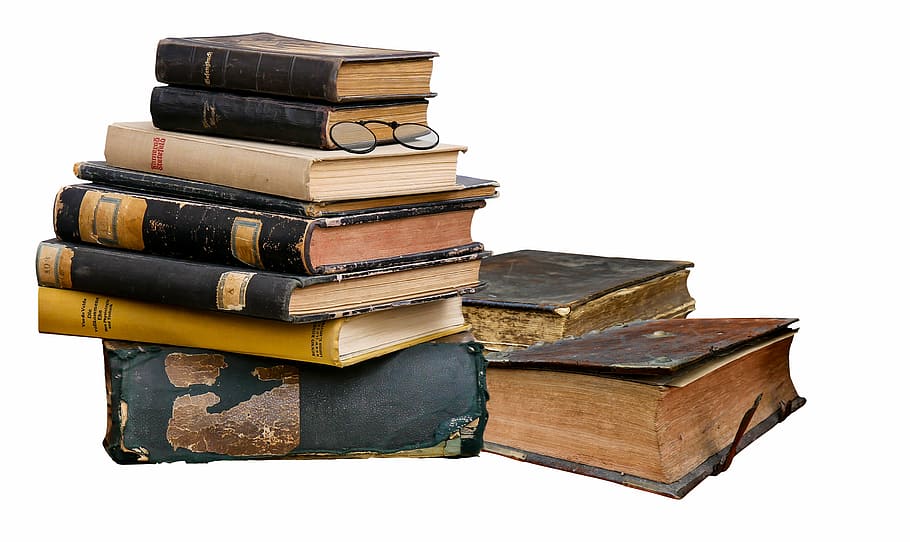 assorteret, læderbeklædte bogstabler, litteratur, Bestil, Læs, stak, gammel, bøger, isolerede, briller, lære, skole, gamle bøger, antik, undersøgelse, uddannelse, ved godt, historisk, slidt, Brugt, gamle bog, rygrad, hvid baggrund, studio skud, stilleben, indendørs, ingen mennesker, offentliggørelse, stor gruppe af objekter, skåret ud, Brun, træ - materiale, tæt på, bord, overflod, balance, arrangement, kopiere plads, indbundet bog, 8K