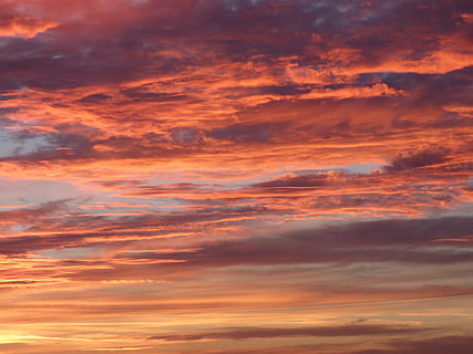 clouds during dusk, sky, sunset, clouds, nature, cloud - Sky, dusk, cloudscape, weather, outdoors, backgrounds, blue, orange Color, scenics, sunlight, beauty In Nature, summer, dramatic sky, scenics - nature, tranquility, atmosphere, no people, red, idyllic, environment, sun, vibrant color, freedom, abstract, wind, abstract backgrounds, bright, purple, 4K, CC0, public domain, royalty free