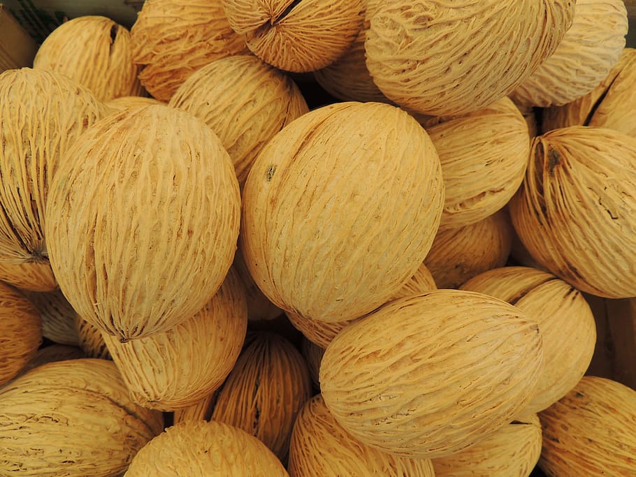 nou de llana, pong, llavors, patró, decoració, marc complet, menjar i beguda, natura morta, menjar, gran grup d'objectes, frescor, alimentació saludable, fons, abundància, cap gent, benestar, primer pla, a la venda, pila, venda al detall, a l'interior, mercat, fruita, marró, repetició, menjar vegetarià, 4K