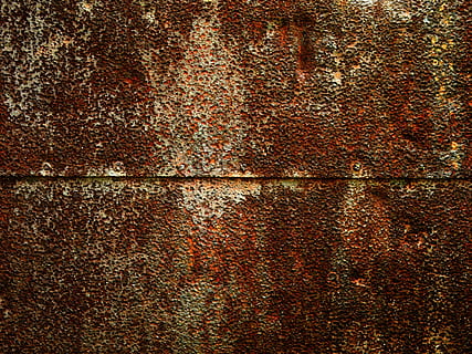 Roest, structuur, vel, roestig, ijzer, staal, oud, corrosie, achtergronden, volledig kader, getextureerde, patroon, verweerde, detailopname, muur - bouwfunctie, verslechtering, geen mensen, afwijzen, bruin, ruw, metaal, beschadigde, oververmoeid, dag, architectuur, ingebouwde structuur, abstract, getextureerd effect, beton, ijzer - metaal, 2K, CC0, publiek domein, royaltyvrij