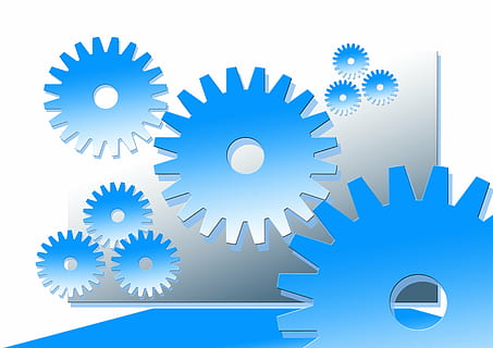 engrenagens, Tempo, frente, dentes, entrelaçado, Carraça, engrenagem, peça da máquina, máquinas, tecnologia, ilustração, Engenharia, roda, motor, indústria, vetor, o negócio, azul, fundo branco, conexão, sucesso, cooperação, trabalho em equipe, comunicação, dados, tridimensional, forma, pessoas, círculo, metal, símbolo, equipamento, ícone de computador, compósito digital, 4K, CC0, domínio público, royalty free