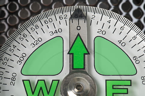 gray, analog gauge, 64, scale, compass, technical, details, numbers, green color, technology, close-up, no people, environment, number, environmental issues, communication, fuel and power generation, studio shot, sign, text, machinery, equipment, symbol, full frame, metal, silver colored, computer, arrow symbol, pollution, 4K, CC0, public domain, royalty free