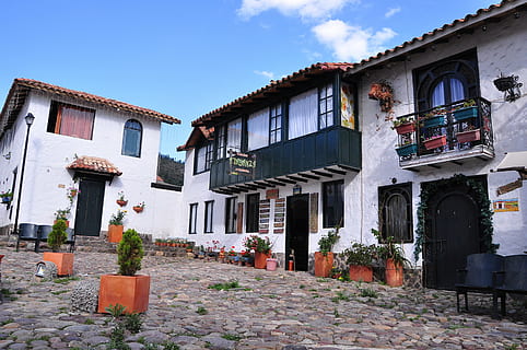 duitama, ciutat, boyacense, arquitectura, exterior de l'edifici, estructura construïda, edifici, cel, naturalesa, barri residencial, casa, dia, planta, cap gent, a l'aire lliure, flor, sendera, carrer, planta en test, finestra, llambordes, direcció, planta amb flors, carreró, 4K, CC0, domini públic, lliure de regalies