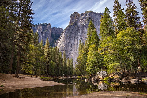 tenang, tubuh, air, terkepung, pohon, jurang, hijau, sungai, gunung, siang hari, fotografi alam, hutan, batu, alam, Taman Nasional Yosemite, pemandangan, di luar rumah, batu - benda, keindahan di alam, air terjun, el capitan - taman nasional yosemite, Taman Nasional, Amerika Serikat, tidak ada orang, yosemite jatuh, pohon pinus, scenics - alam, menanam, adegan yang tenang, ketenangan, adegan non-urban, danau, padat, formasi batuan, tanah, idilis, air mengalir, pembentukan, mengalir, pohon jenis konifera, 5K, CC0, domain publik, bebas royalti