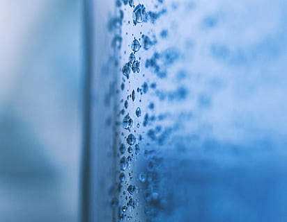 Makrofotografie, Wassertau, selektiv, fokus fotografie, Tau, Glas, Wasser, Oberfläche, fallen, Spritzen, Blau, Blase, Nahansicht, keine Leute, drinnen, Essen und Trinken, Erfrischung, Getränk, kalte Temperatur, kopieren sie platz, Limonade, extreme Nahaufnahme, selektiver Fokus, Trinkglas, Studioaufnahme, Natur, Haushaltsausstattung, Blauer Hintergrund, 1080P, CC0, gemeinfrei, lizenzfrei