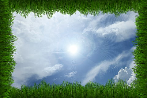 foto, Dom, cercado, nuvens, Páscoa, Raios, grama, natureza, Prado, verão, plantar, nuvem - céu, céu, azul, beleza na natureza, tranquilidade, luz solar, árvore, meio Ambiente, idílico, dia, ninguém, cor verde, cena tranquila, terra, ao ar livre, raio de Sol, reflexão, compósito digital, brilhante, 5K, CC0, domínio público, royalty free