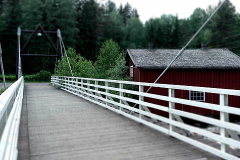 ponte, estrada, moinho, arquitetura, corrimão, estrutura construída, plantar, árvore, conexão, natureza, ninguém, transporte, o caminho a seguir, dia, ponte - estrutura feita pelo homem, exterior do edifício, ao ar livre, direção, passarela, agua, crescimento, floresta, 5K, CC0, domínio público, royalty free