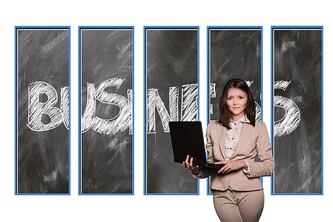 woman, holding, black, laptop computer, analysis, computer, business, window, design, network, system, technology, expression, backgrounds, office, company, joyous, friendly, cheerful, business woman, student, job, laptop, young, human, pc, smile, smiling, manage, staff, consulting, girl, person, positive, professional, schöner, secretary, self-conscious, work, success, one person, front view, looking at camera, portrait, real people, women, standing, young adult, adult, young women, casual clothing, mid adult, three quarter length, females, mid adult women, lifestyles, digital composite, 5K, CC0, public domain, royalty free