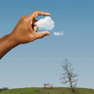 Sky, tre, natur, sommer, hvit, himmel, menneskelig kroppsdel, sky - himmel, utendørs, menneskelig hånd, blå, hånd, én person, ekte folk, anlegg, kroppsdel, livsstil, ukjennelig person, dag, finger, land, menneskelig finger, optisk illusjon, 4K, CC0, offentlig domene, opphavsrett gratis