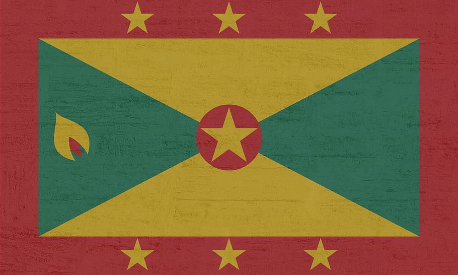 grenada, bandera, vermell, groc, cap gent, signe, art i artesania, creativitat, forma, patró, multicolor, primer pla, comunicació, forma d'estrella, fons, símbol, marc complet, disseny, funció de construcció de parets, artesania, resum, 1080P