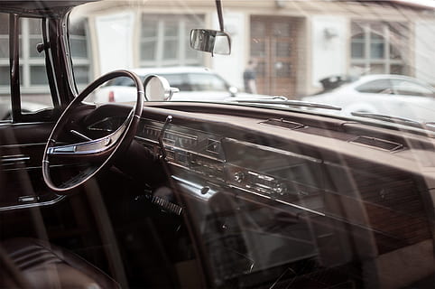 klassisk, grå, køretøj, indre, oldtimer, bil, styretøj, hjul, instrument, panel, instrumentbræt, årgang, automobil, gammel, auto, transportmidler, transportere, retro, stil, amerikansk, køre, gammeldags, automotive, dash, rat, forrude, vinduer, transportform, motor køretøj, land køretøj, glas - materiale, afspejling, ingen mennesker, dag, arkitektur, retro stylet, gennemsigtig, fokus på forgrunden, vindue, vintage bil, udendørs, tæt på, 1080P, CC0, offentligt domæne, royaltyfrie