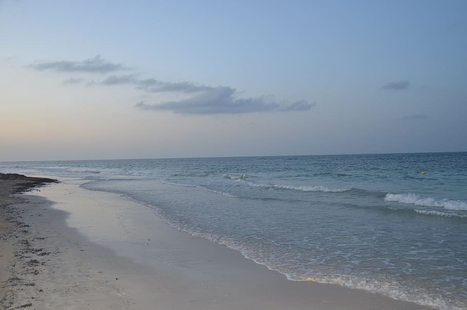 fotografování, beachline, modrý, nebe, moře, pláž, mraky, pobřeží Pacifiku, písek, moře, pláž, Pacifik, pobřeží, voda, vlna, západ slunce, horizont nad vodou, scén, Příroda, přistát, horizont, scenics - příroda, klid, krása v přírodě, klidné scény, pohyb, mrak - nebe, surfování, vodní sport, sport, venku, 4K