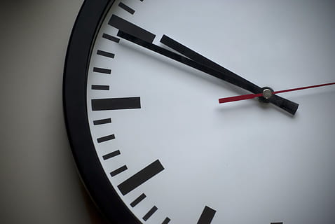 round, black, wall analog clock, clock, pointer, clock face, wall, time, clock hand, instrument of time, accuracy, deadline, minute hand, no people, indoors, single object, studio shot, business, gray, number, close-up, emotional stress, simplicity, black color, urgency, hour hand, wall clock, new year's eve, checking the time, 4K, CC0, public domain, royalty free