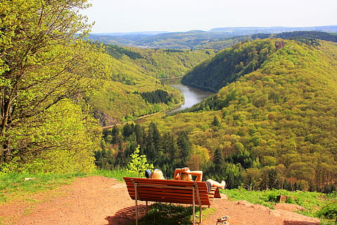 våroppvåkning, landskap, natur, vår, stille, farge, grønn, pike, solskinn, Outlook, cloef, saar loop, kan, ro base, himmel, skog, mer, veggvær, warmertag, utsiktspunkt, elvlandskap, Saarland, tre, utendørs, ingen folk, anlegg, naturskjønnhet - natur, skjønnhet i naturen, vann, rolig scene, ro, land, dag, grønn farge, ikke-urbane scene, vekst, fjell, idylliske, miljø, sete, rennende vann, 4K, CC0, offentlig domene, opphavsrett gratis