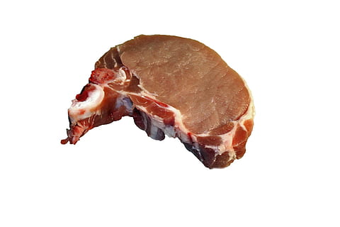 carne cruda, Manzo, carne, bistecca, ritagliare, sfondo bianco, cibo e bevande, cibo, Maiale, girato in studio, Bacon, in casa, freschezza, carne lavorata, nessuno, avvicinamento, singolo oggetto, mangiare sano, natura morta, fetta, benessere, cibo crudo, prima colazione, dieta, 720P, CC0, dominio pubblico, privo di copyright
