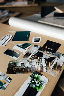 working, material samples, paper cutouts, Designers, material, samples, paper, fabric, design, concept, project, arrangement, composition, sample, cutout, idea, technology, equipment, table, high angle view, indoors, workbench, no people, still life, focus on foreground, wood - material, close-up, large group of objects, selective focus, furniture, communication, arts culture and entertainment, day, group of objects, creativity, 5K