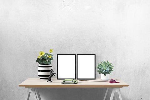 nero, bianca, ceramica, vaso di fiori, beige, tavolo, modello, interno, moderno, spazio, 3d, manifesto, mobilia, parete, finto, decorazione, pianta, in casa, pianta in vaso, copia spazio, nessuno, natura, scrivania, tecnologia, pianta fiorita, fiore, posto a sedere, attività commerciale, caratteristica della parete, crescita, vaso, pianta della casa, computer, interno di casa, testa di fiore, 5K, CC0, dominio pubblico, privo di copyright