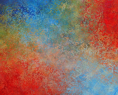 hijau, merah, biru, abstrak, lukisan, Latar Belakang, tekstur, struktur, format lansekap, tekstur latar belakang, pola, multi-warna, tidak ada orang, kreativitas, bertekstur, cat, bingkai penuh, bernoda, warna oranye, warna cerah, merapatkan, hari, fitur dinding - bangunan, seni dan kerajinan, berkarat, latar belakang berwarna, latar belakang abstrak, bedak talek, 2K, CC0, domain publik, bebas royalti