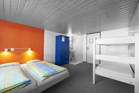 white, wooden, bunk bed, bed, room, hostel, furniture, indoors, architecture, no people, empty, lighting equipment, modern, domestic room, bedroom, absence, illuminated, table, wall - building feature, pillow, ceiling, home showcase interior, window, built structure, home interior, clean, electric lamp, 5K, CC0, public domain, royalty free