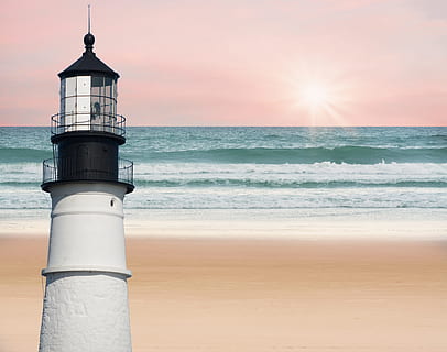torre, costa, edificio, marca del día, antiguo faro, Faro, Envío, mar, lago, cielo, marina, lugares de interés, marítimo, ligero, seguridad, agua, isla, puesta de sol, horizonte, arquitectura, dirección, horizonte sobre el agua, playa, exterior del edificio, estructura construida, paisajes - naturaleza, naturaleza, tierra, belleza en la naturaleza, proteccion, movimiento, al aire libre, Dom, nadie, 5K, CC0, dominio público, libre de derechos