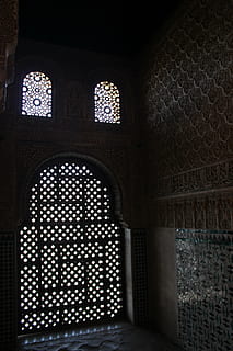 patterns, window, shadows, architecture, built structure, arch, indoors, no people, religion, building, pattern, belief, the past, place of worship, spirituality, history, travel destinations, day, sunlight, shadow, design, ornate, 5K, CC0, public domain, royalty free