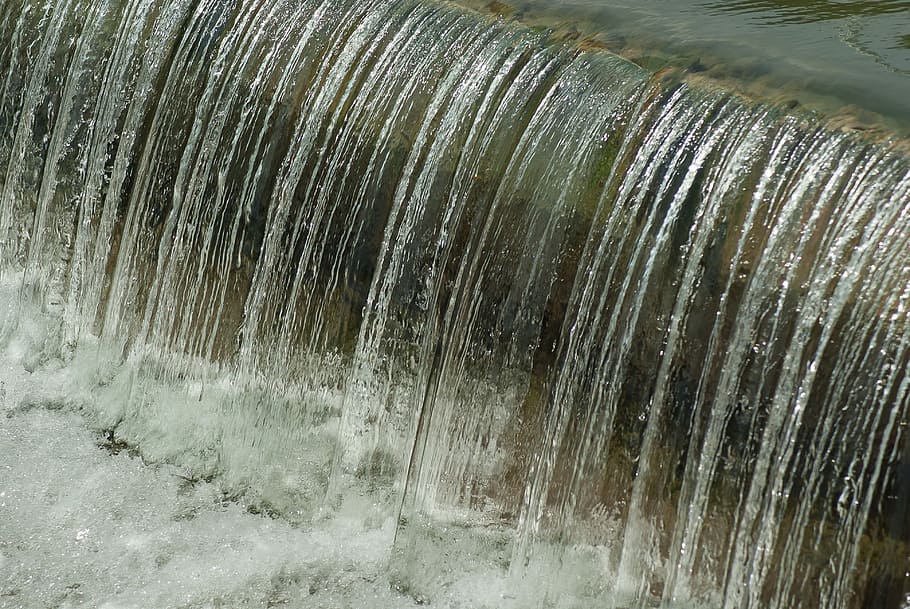 kaskade, air terjun, bendungan, sungai, riam, air terjun, industri, pabrik, gerakan, peralatan pabrik, air, tidak ada orang, alam, air mengalir, hari, pukulan ombak, tampilan sudut tinggi, tanah, di luar rumah, merapatkan, laut, keindahan di alam, lingkungan Hidup, menanam, paparan panjang, mengalir, 4K