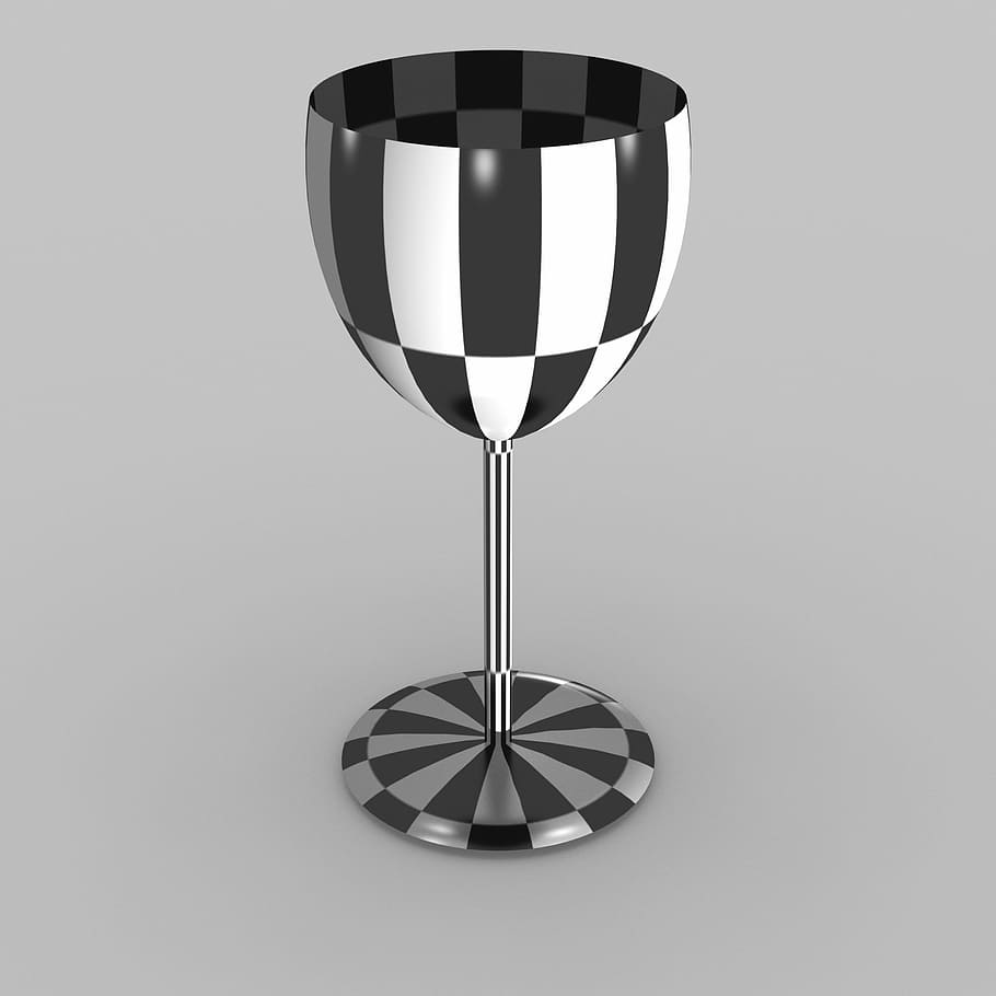 Kalich, kostkovaný, 3d, model, kontrola, 3d, Modelka, kontrolovány, design, grafický, geometrický, vzor, pohár, sklenka, stříbro - kov, stříbrné barvy, odraz, alkohol, jídlo a pití, oslava, studio shot, bílé pozadí, nikdo, napít se, uvnitř, občerstvení, stálý život, jeden objekt, šedé pozadí, bohatství, detail, luxus, vybavení domácností, sklo - materiál, průhledný, šedá, drahokam, 1080P