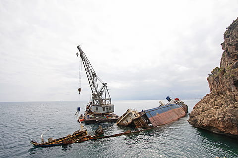 navio, acidente, Pia, oxidado, Kennedy, recuperação, desastre, Socorro, de praia, natureza, panorama, nuvem, céu, nuvens, lindo, antalya, fundo, Peru, dia, composição, exterior, mar, agua, embarcação náutica, transporte, modo de transporte, horizonte sobre a água, rock - objeto, nuvem - céu, Rocha, ninguém, ao ar livre, naufrágio, horizonte, scenics - natureza, sólido, afundando, 4K, CC0, domínio público, royalty free